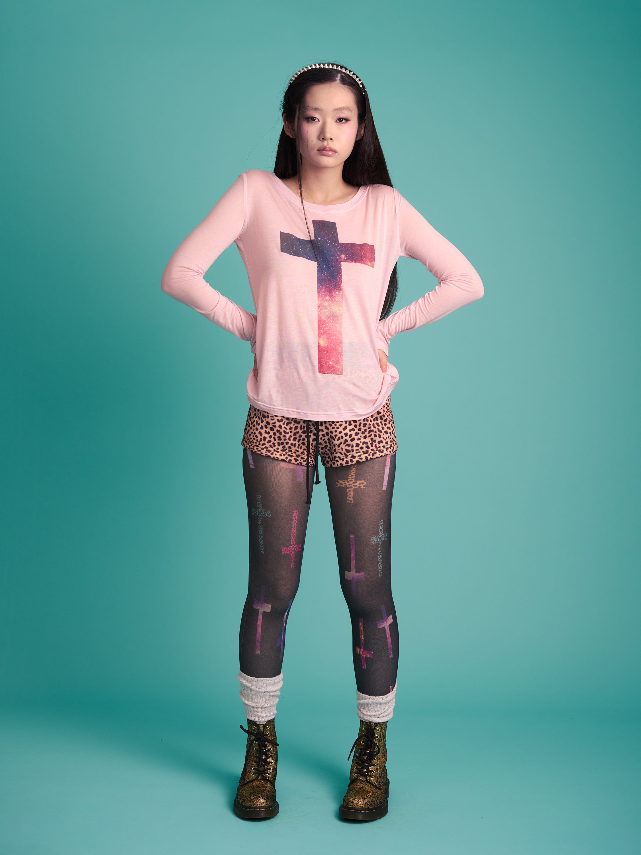 Cross Cosmo Print Top