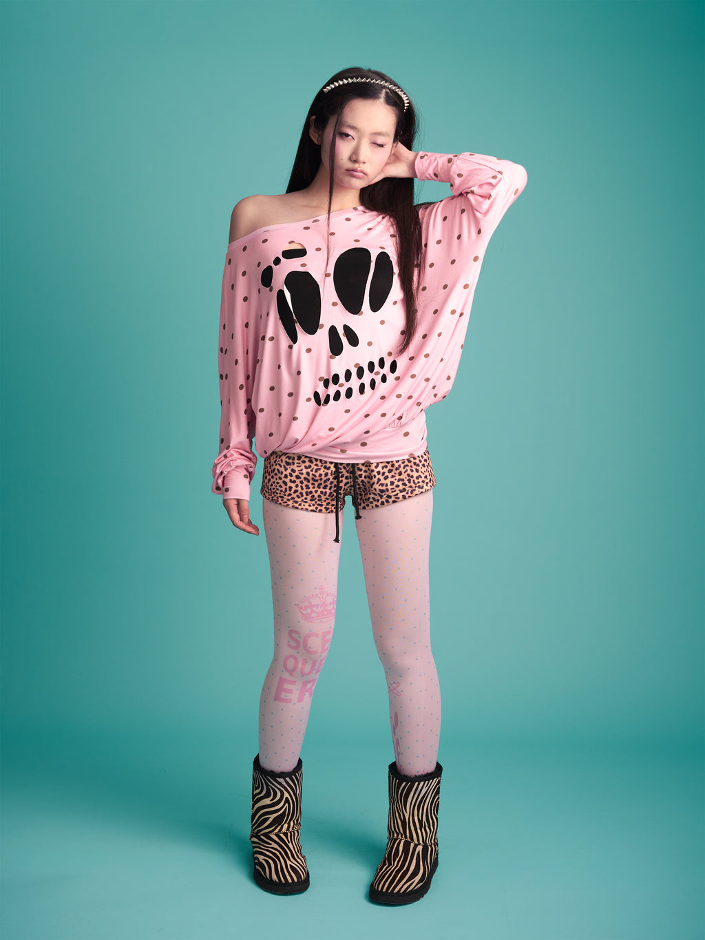 Skull Cut-out Pumpkin Top
