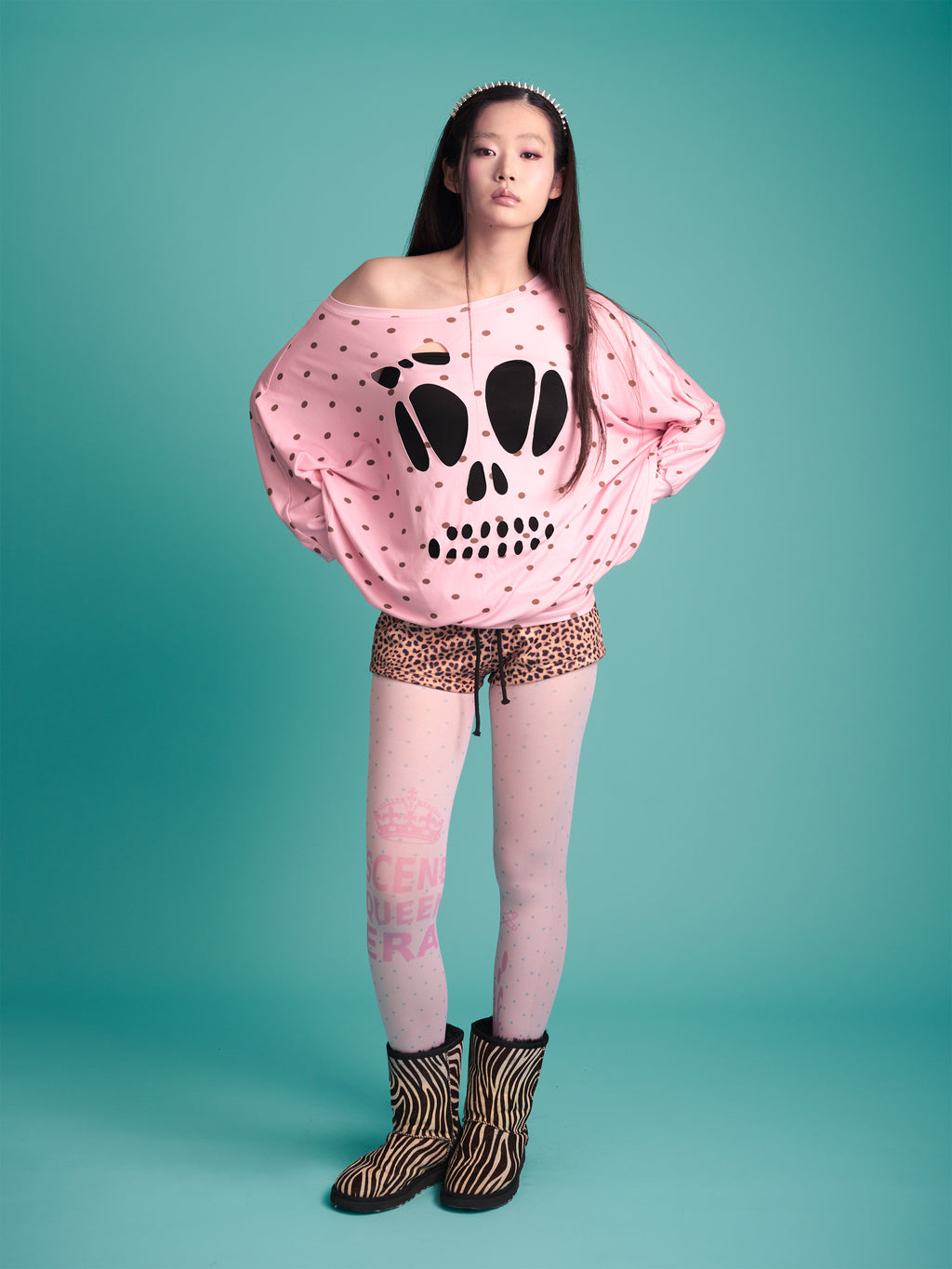 Skull Cut-out Pumpkin Top