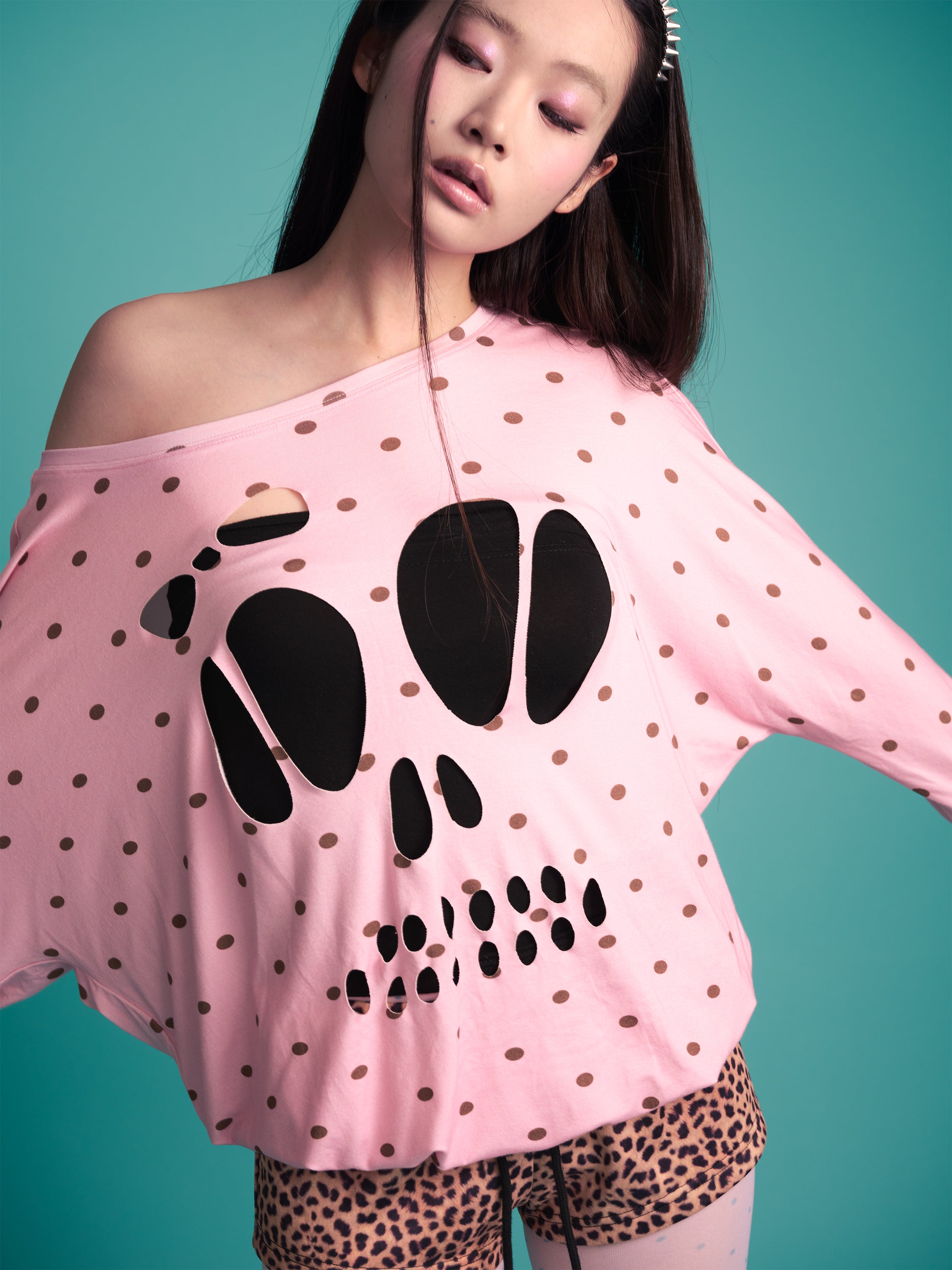 Skull Cut-out Pumpkin Top