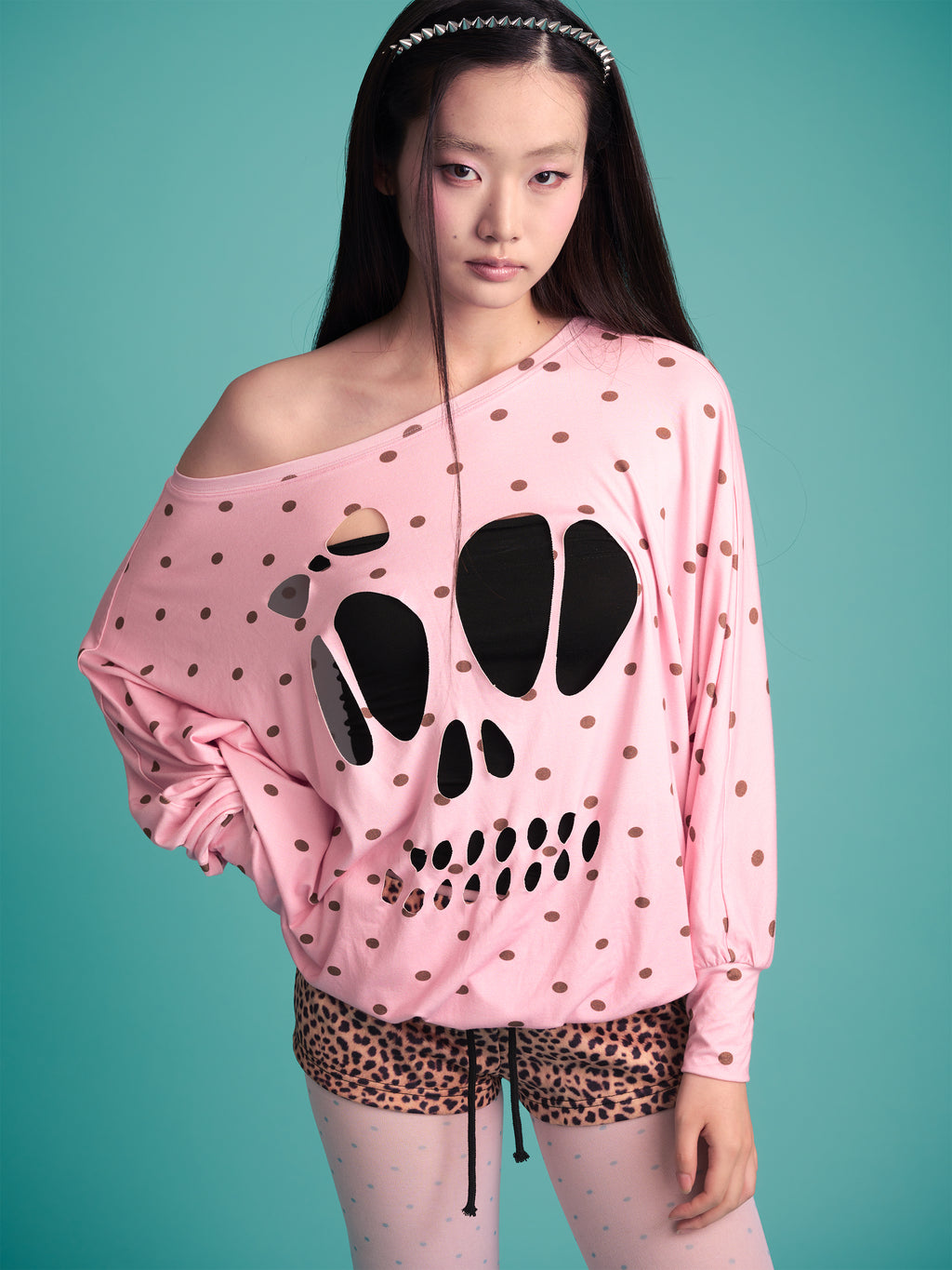 Skull Cut-out Pumpkin Top