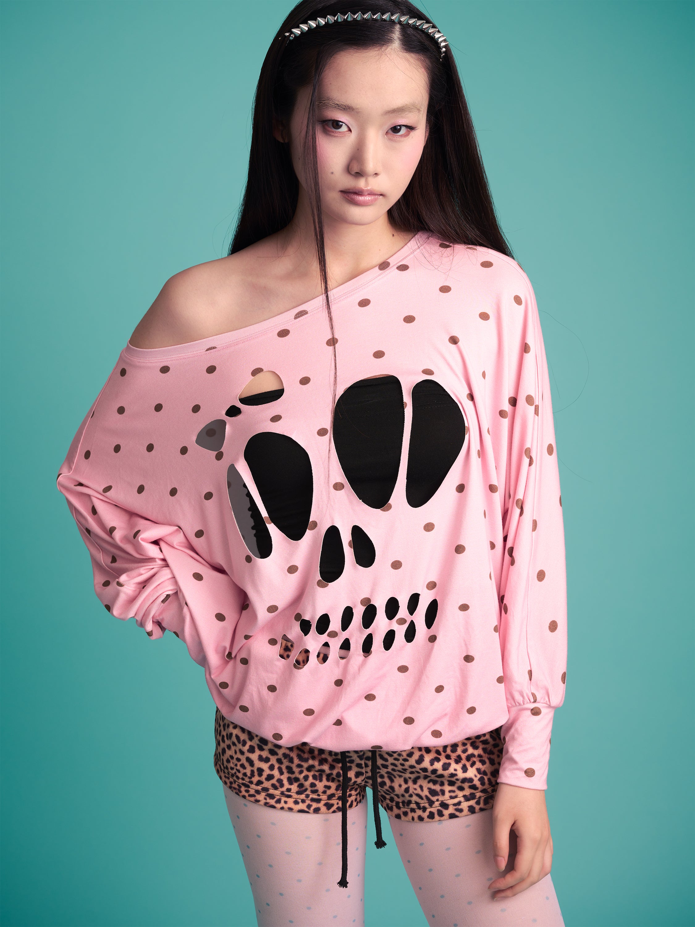 Skull Cut-out Pumpkin Top