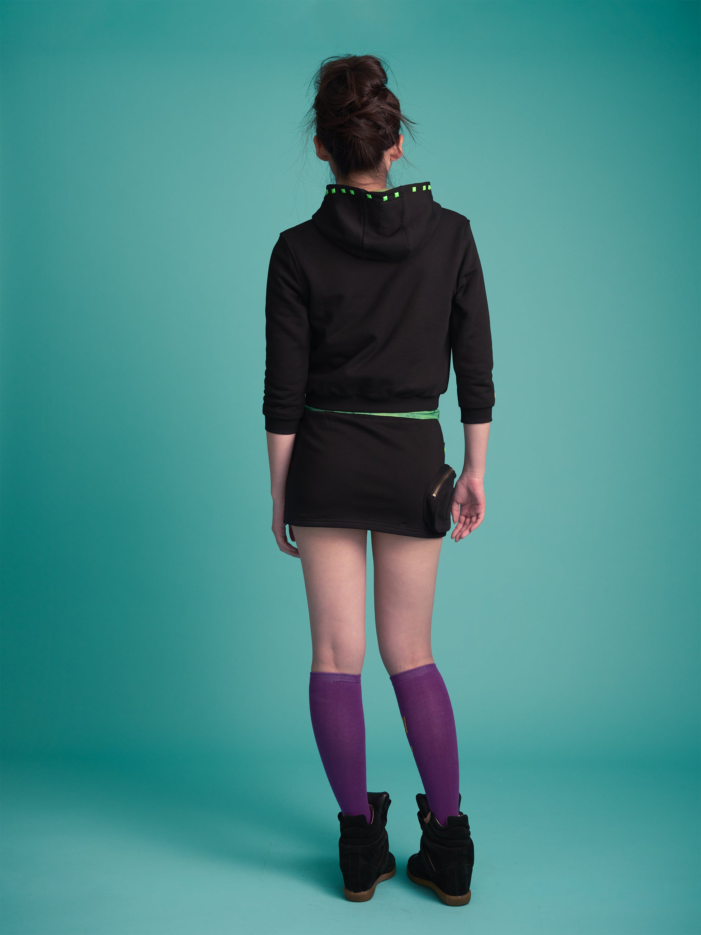 Monster Stud Cargo Skirt (Black)