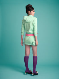 Monster Stud 3/4 Zip Hoodie (Mint)