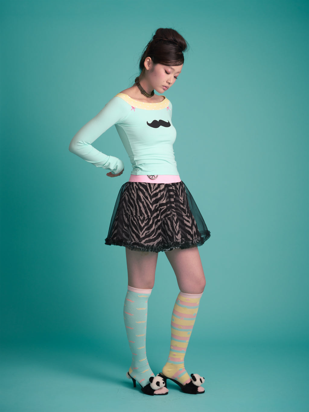 Cotton Candy Over Knee Socks