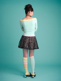 Zebra Peace Tulle Skirt