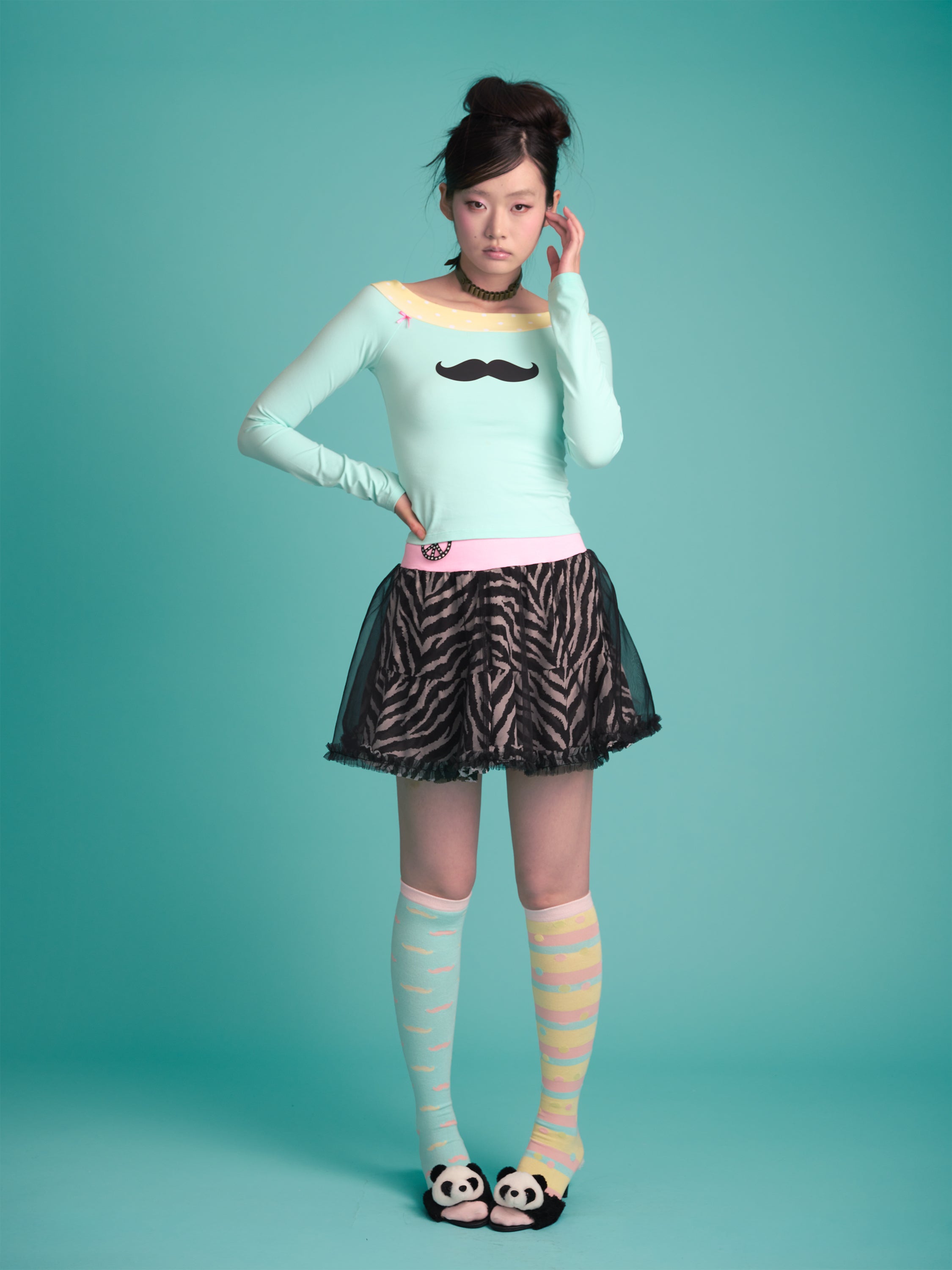 Cotton Candy Over Knee Socks