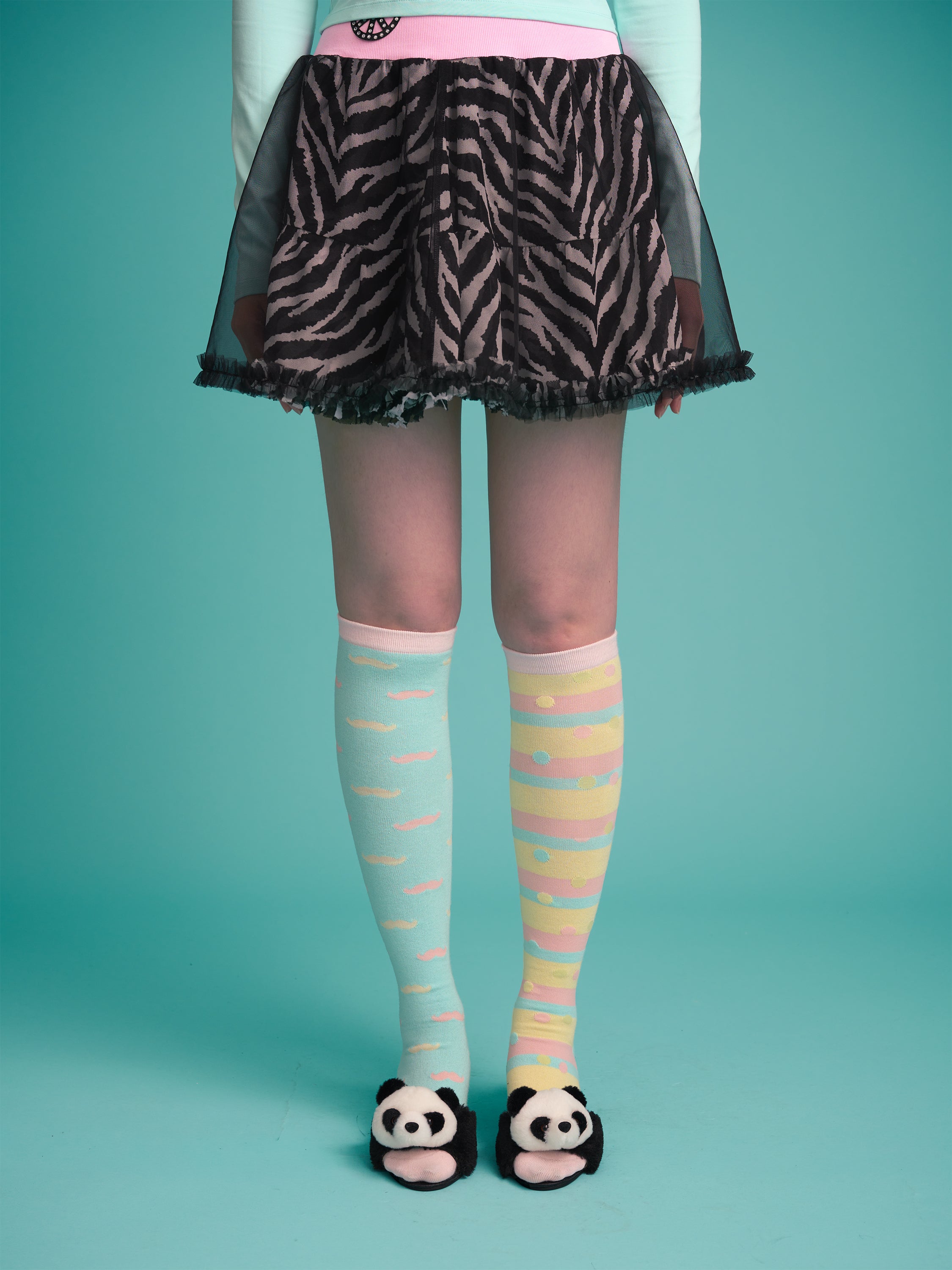 Cotton Candy Over Knee Socks