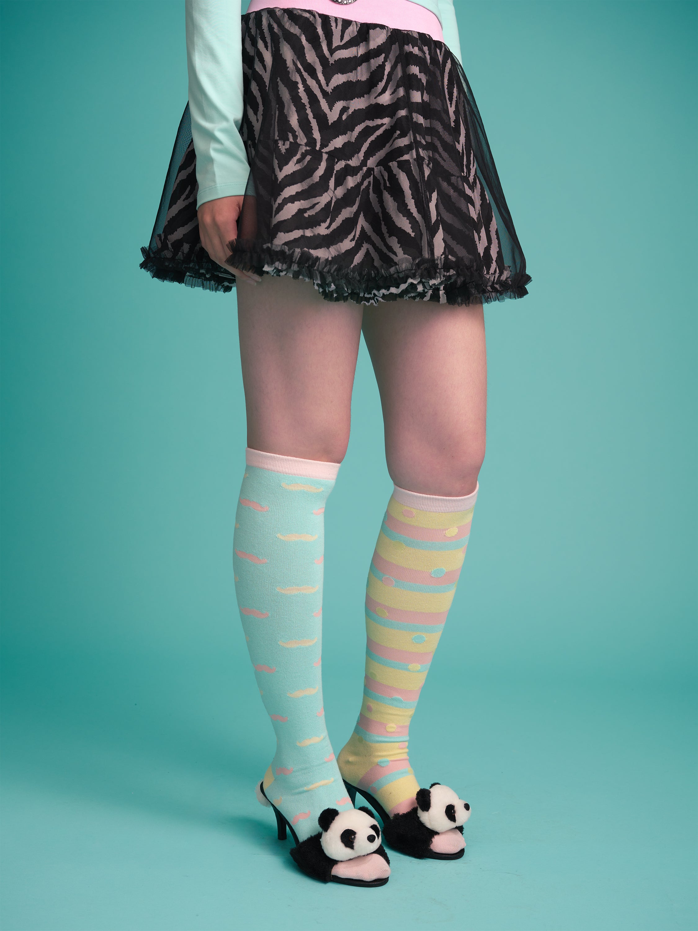 Cotton Candy Over Knee Socks
