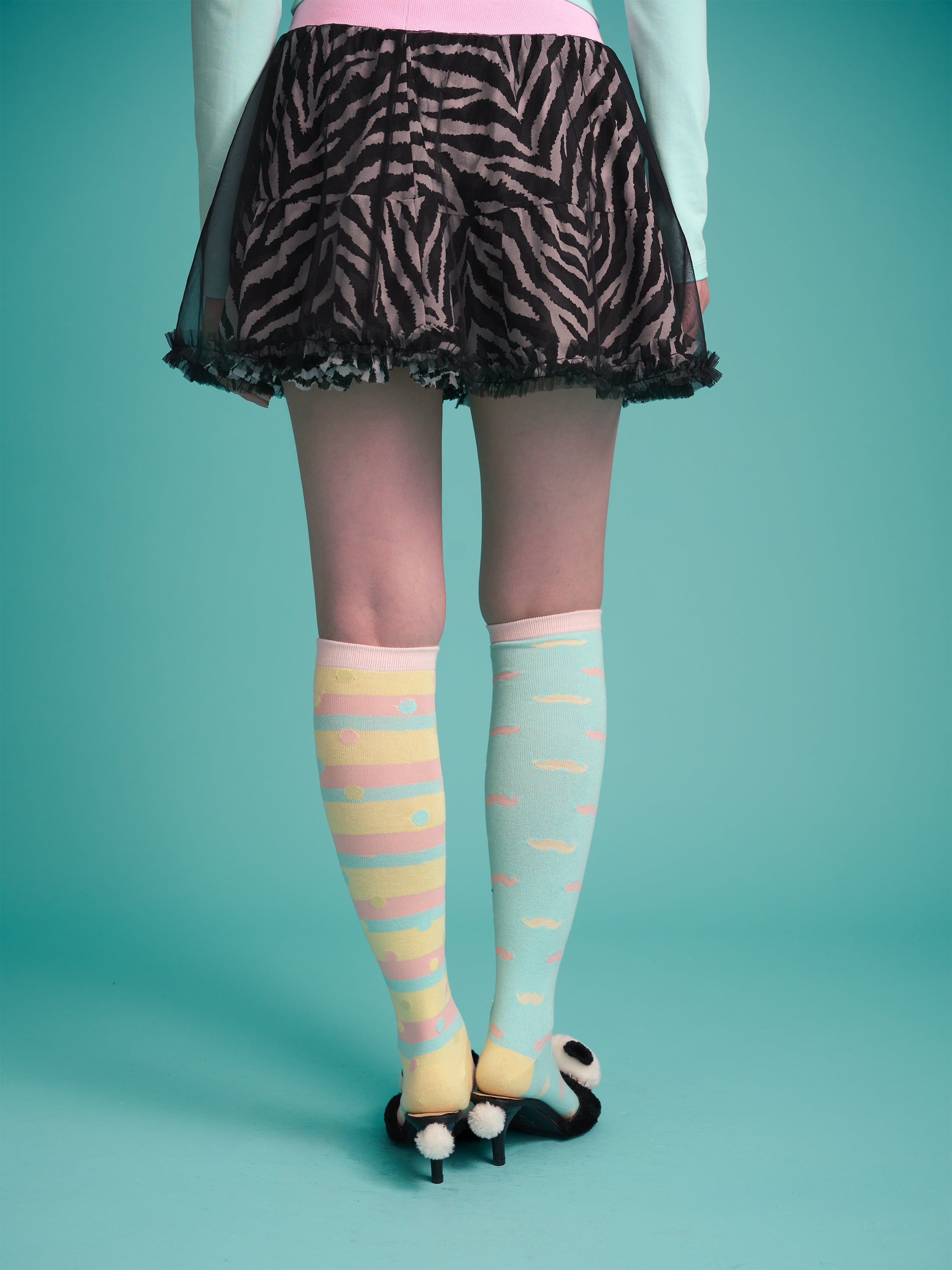 Cotton Candy Over Knee Socks