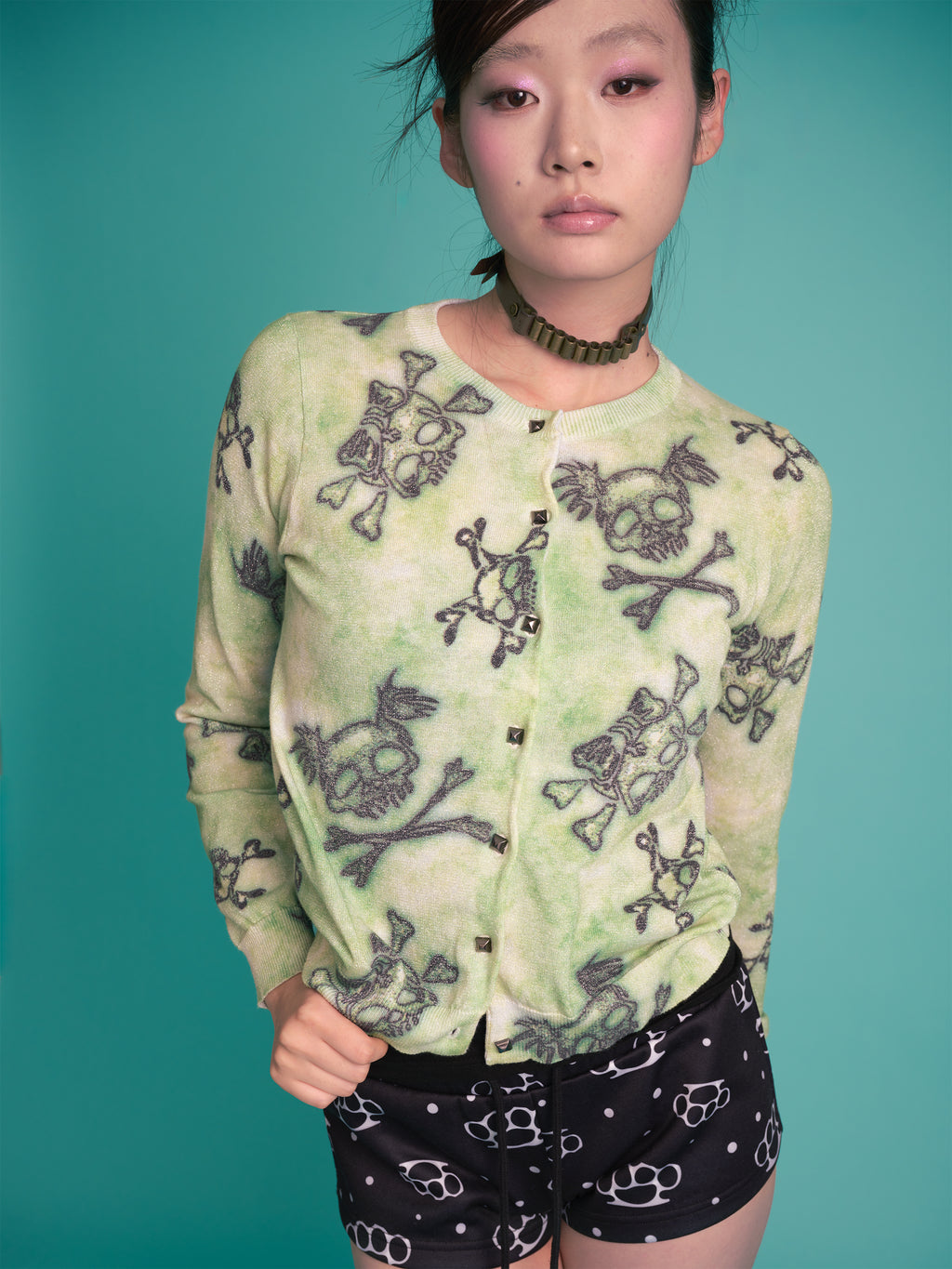 Glitter Skull Cardigan