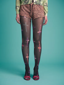 Black Cross Tights
