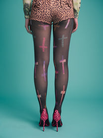 Black Cross Tights
