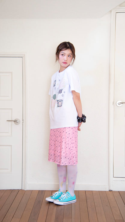 193 Star mesh midi skirt