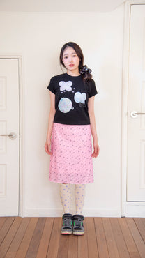 Star mesh midi skirt