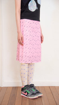 Star mesh midi skirt
