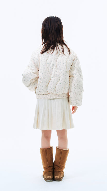 Knit pleated skirt (ivory)