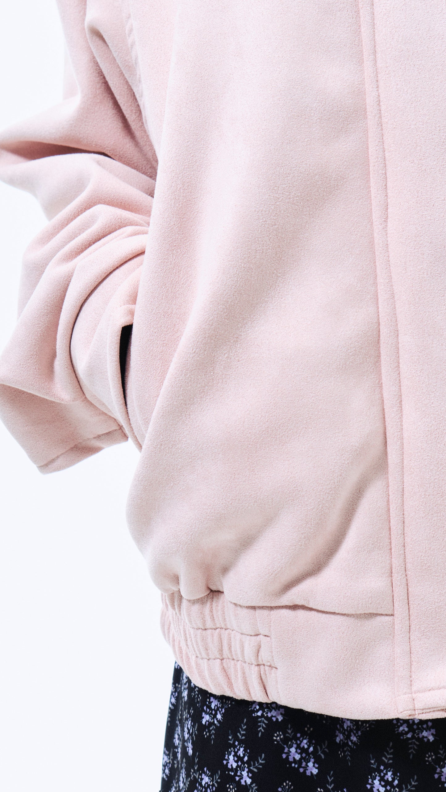 Pink suede work jacket