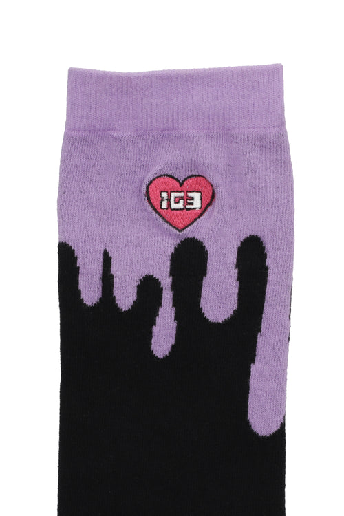 MELT OVER KNEE SOCKS BLACK