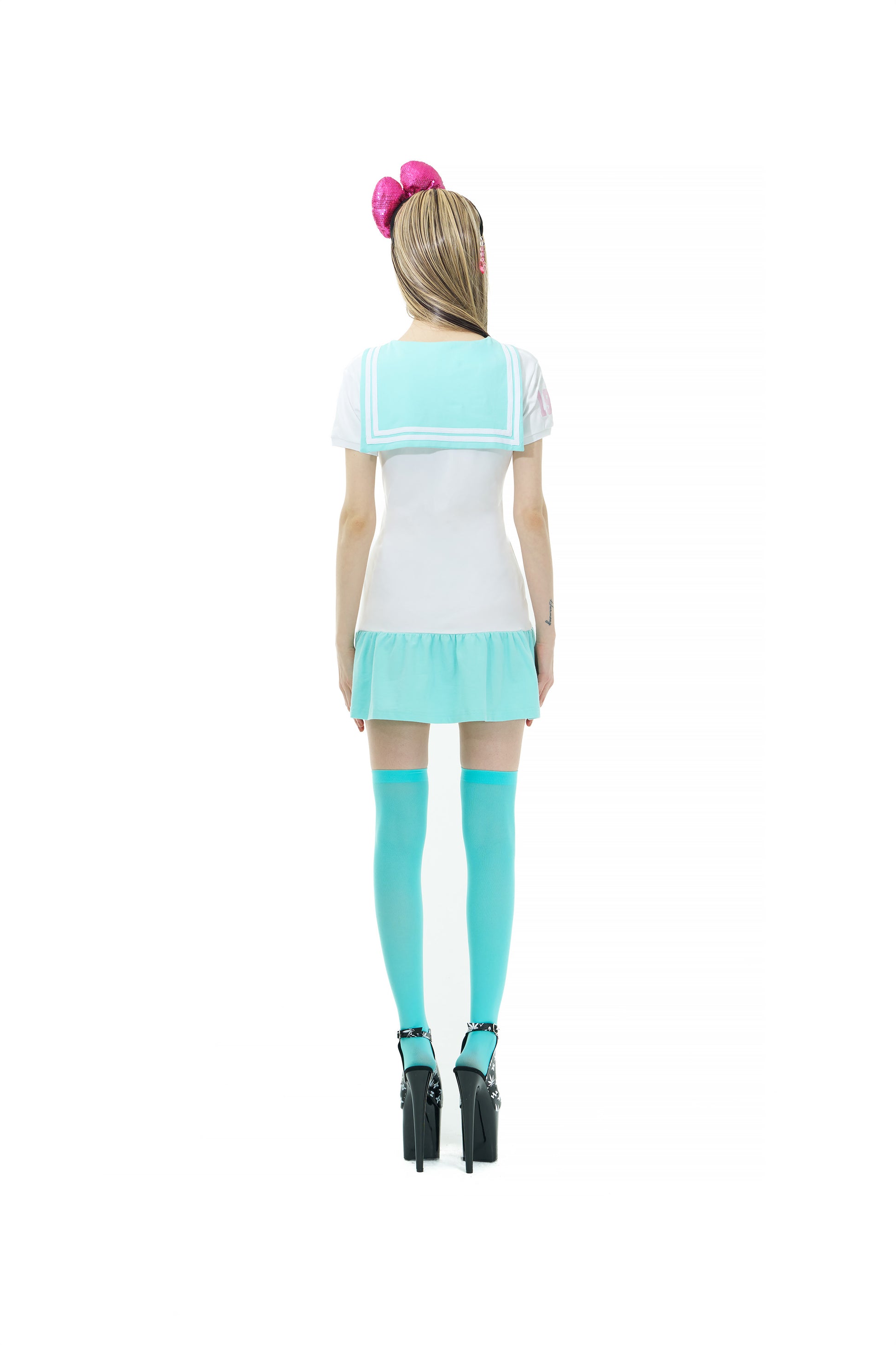 Life is magical sailor dress mint
