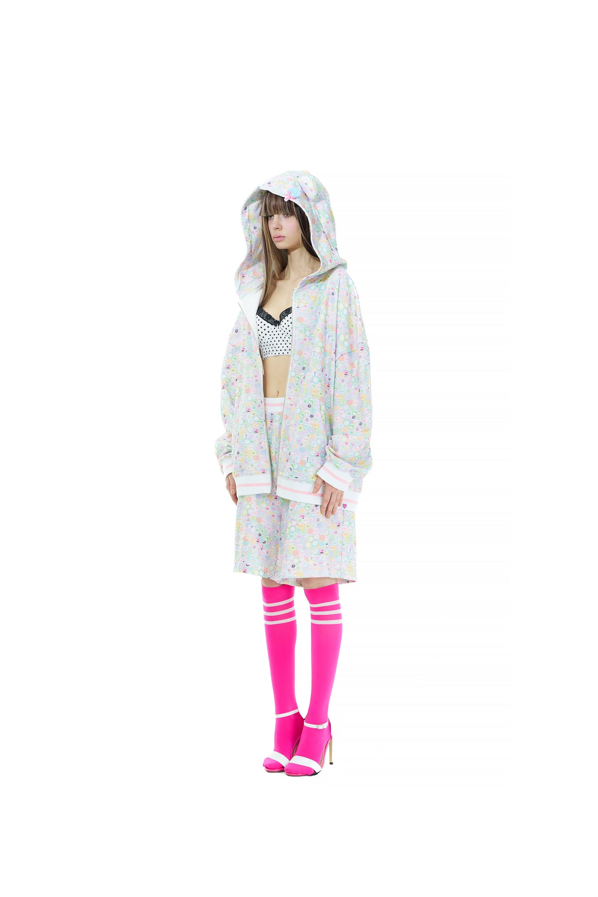 Candy shop bear zip hoodie