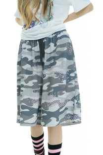 Sugar camouflage waffle shorts gray