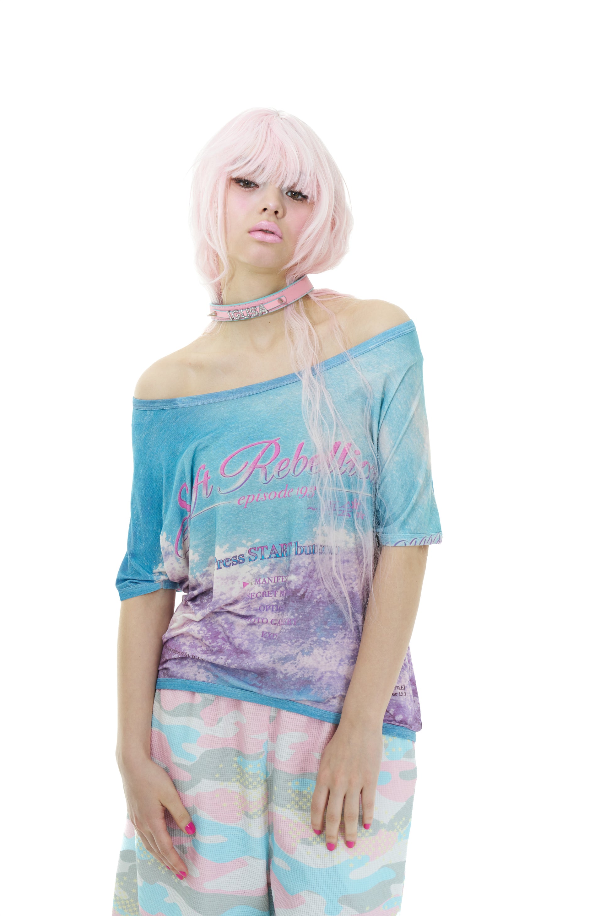 Simulation Off-shoulder top