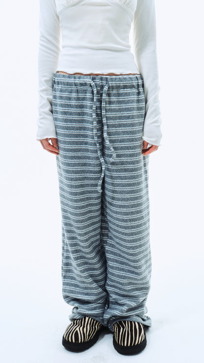 Winter stripe fleece pants