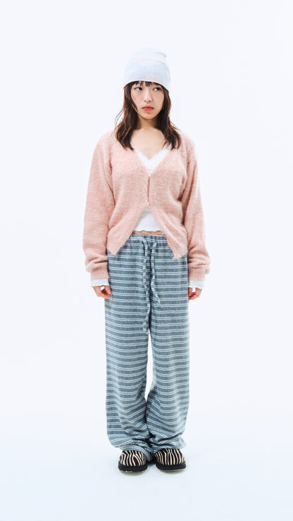 Angora knit cardigan (pink)