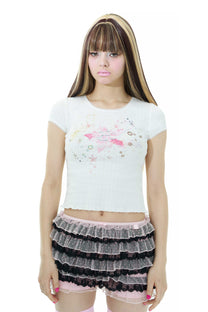 Chakra lace rib top