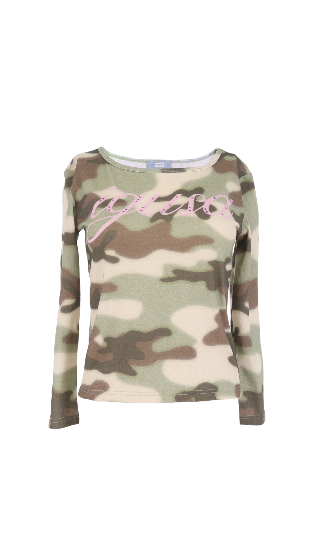 193 camouflage 3/4 sleeve top