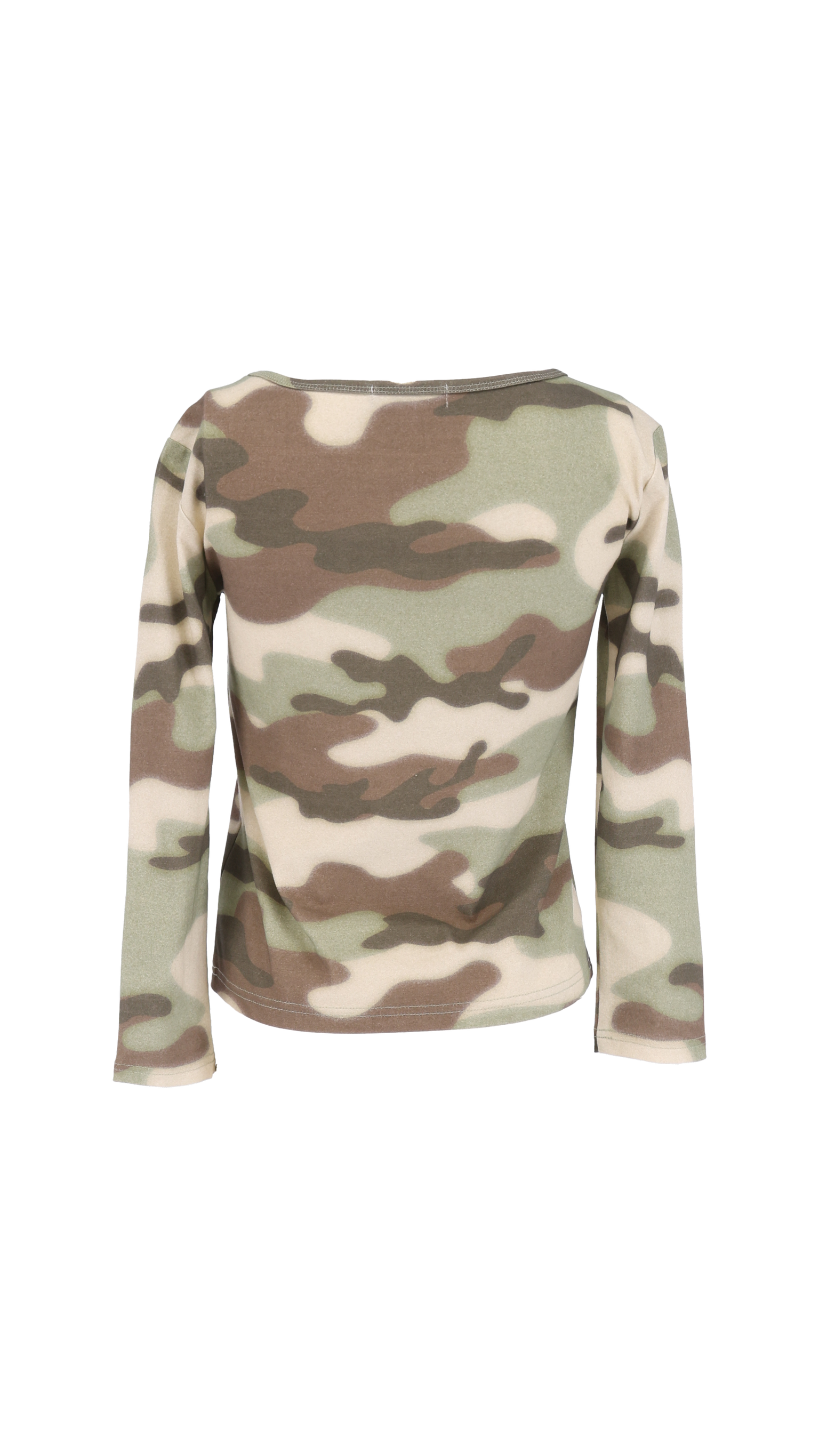 igusa 迷彩193 CAMOUFLAGE 3/4 SLEEVE TOP Camouflage 3/4 sleeve top – Igusa