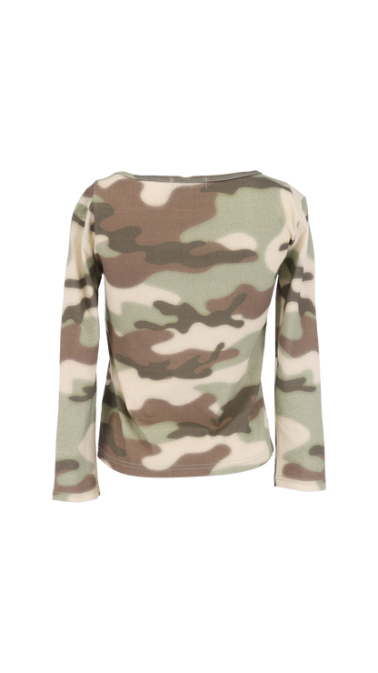 193 camouflage 3/4 sleeve top