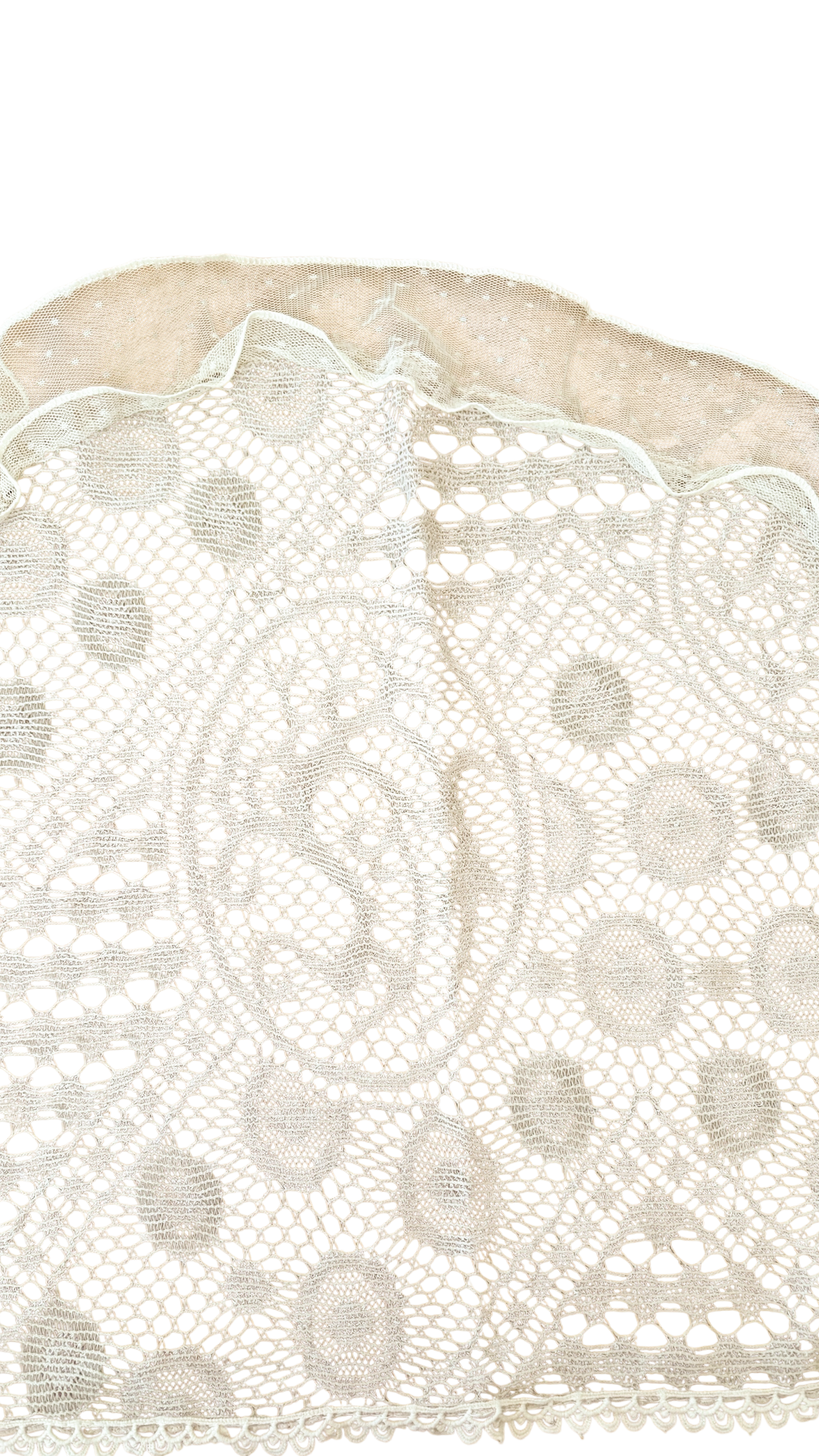 Lace frill scarf (ivory)