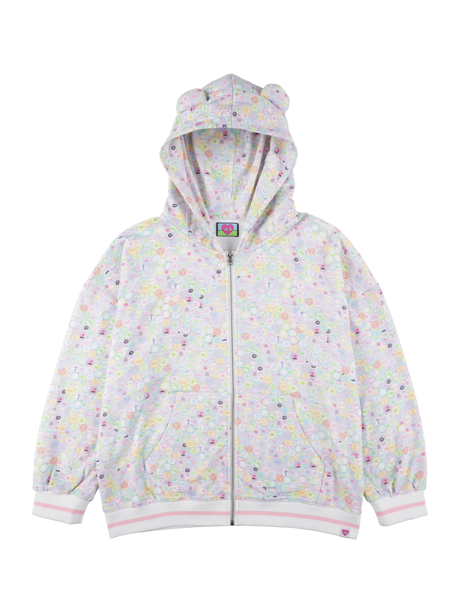 Candy shop bear zip hoodie