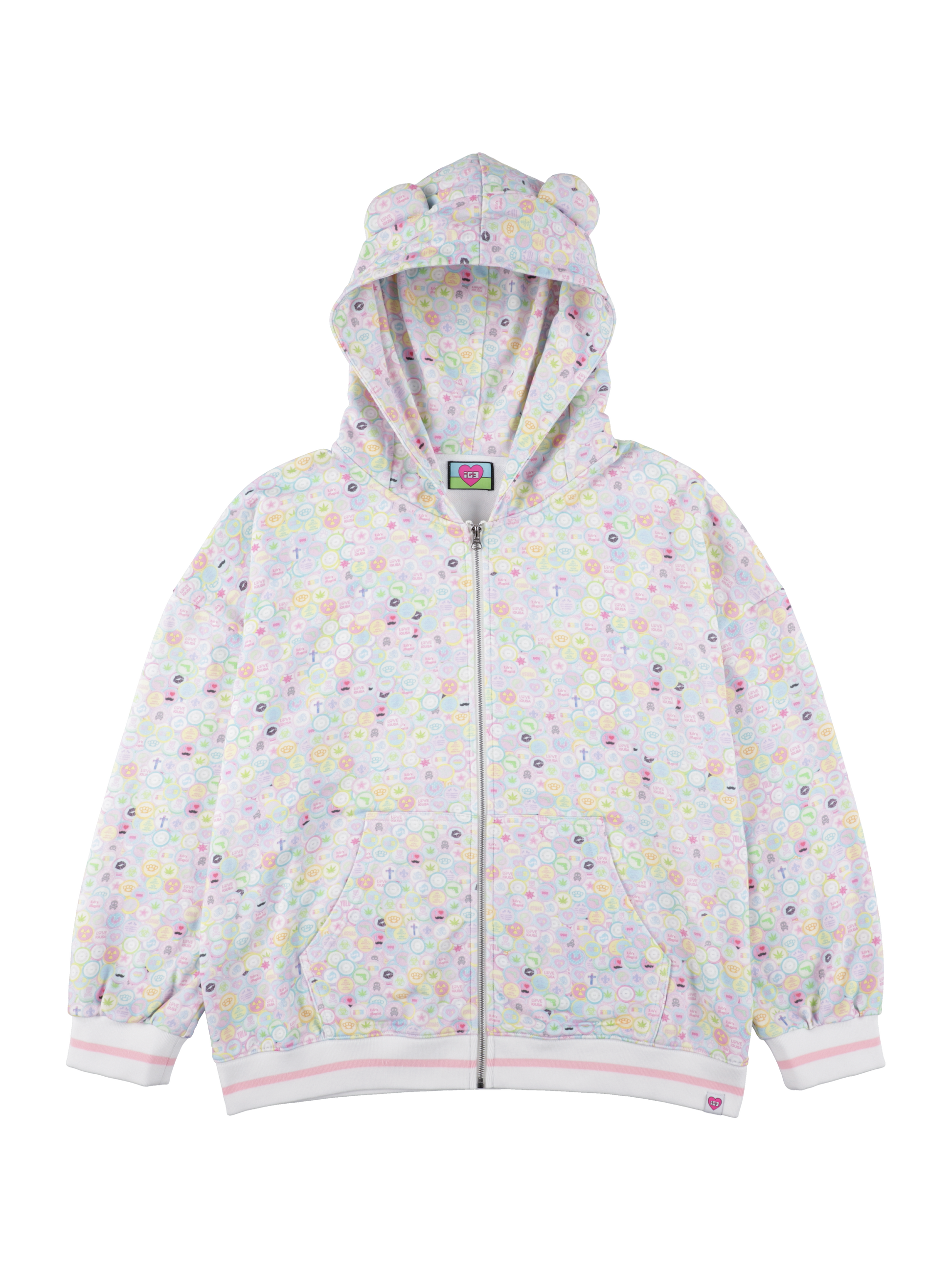 Candy shop bear zip hoodie