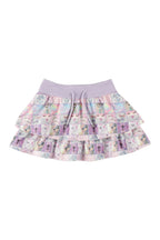 Goth stamp fleece frill skirt