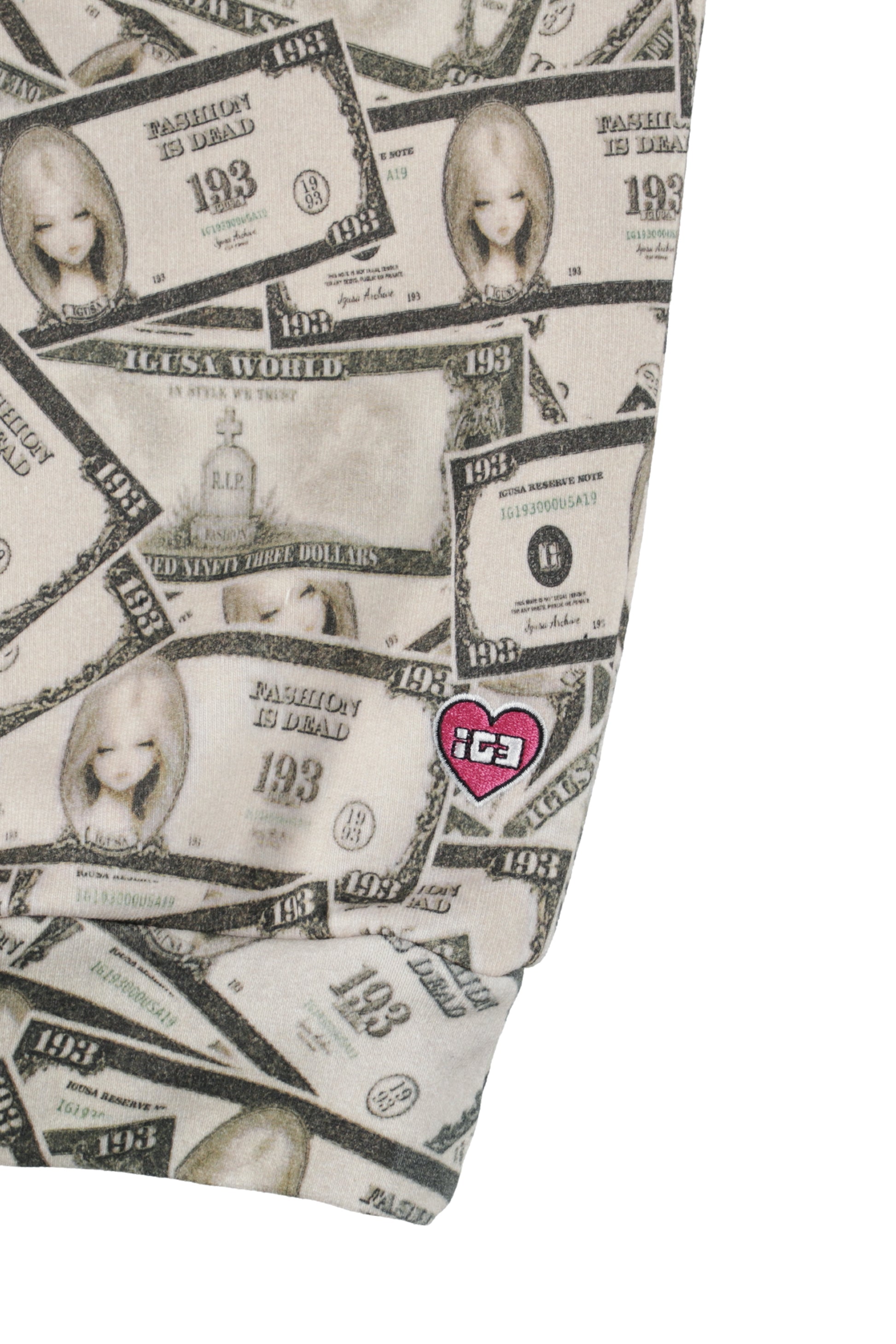 Fake Money Off Shoulder Sweatshirt