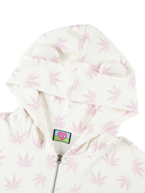 Leaf bear zip hoodie