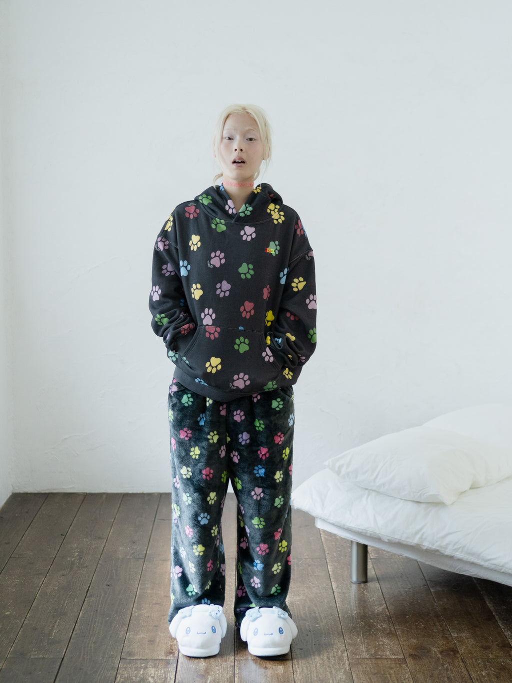 Paw Print Fleece Pants