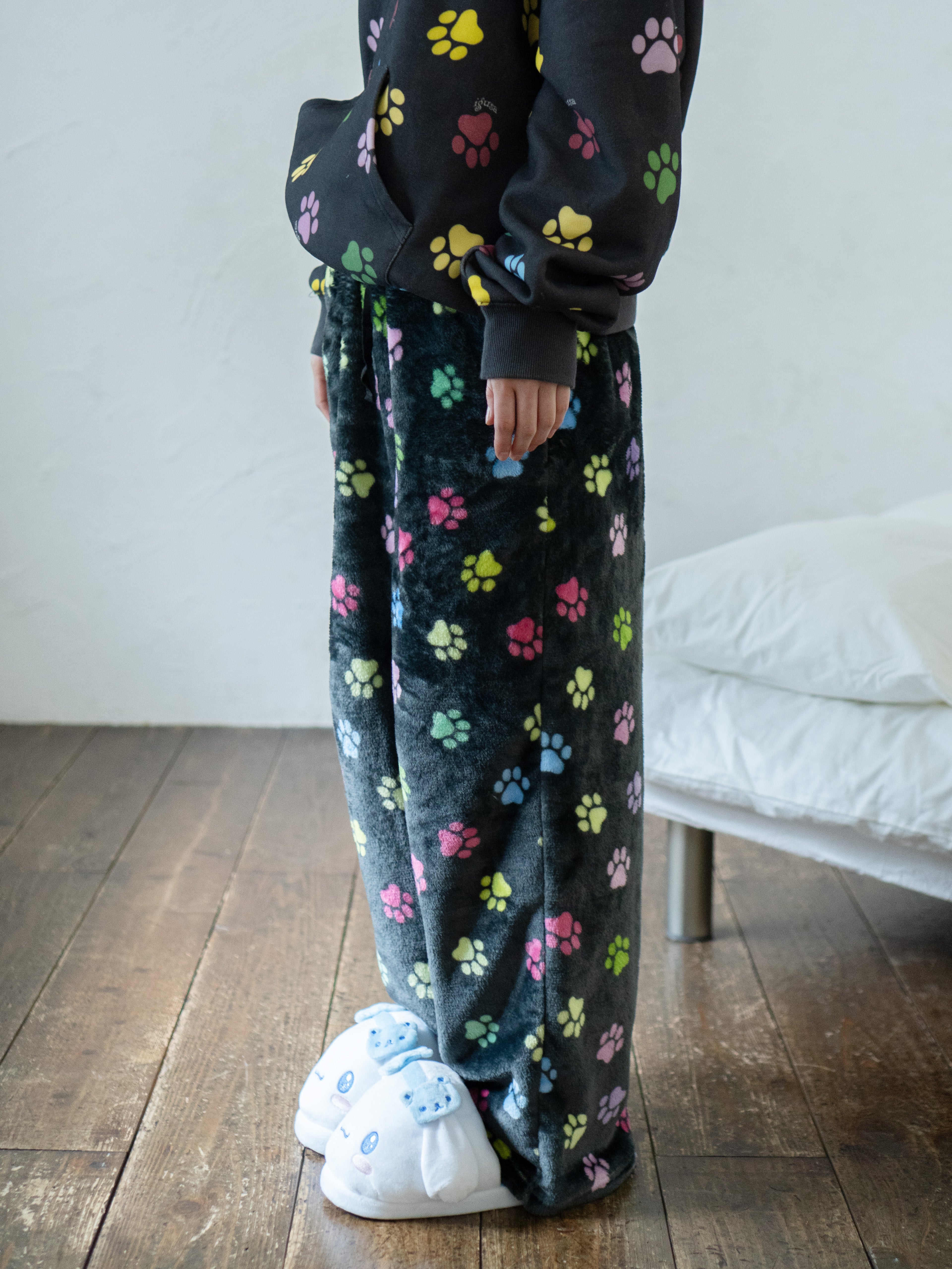 Paw Print Fleece Pants