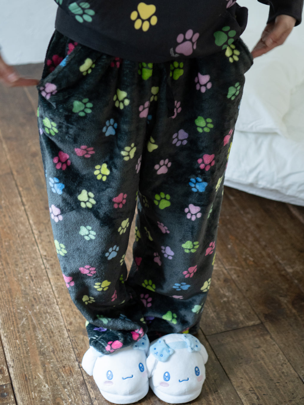 Paw Print Fleece Pants