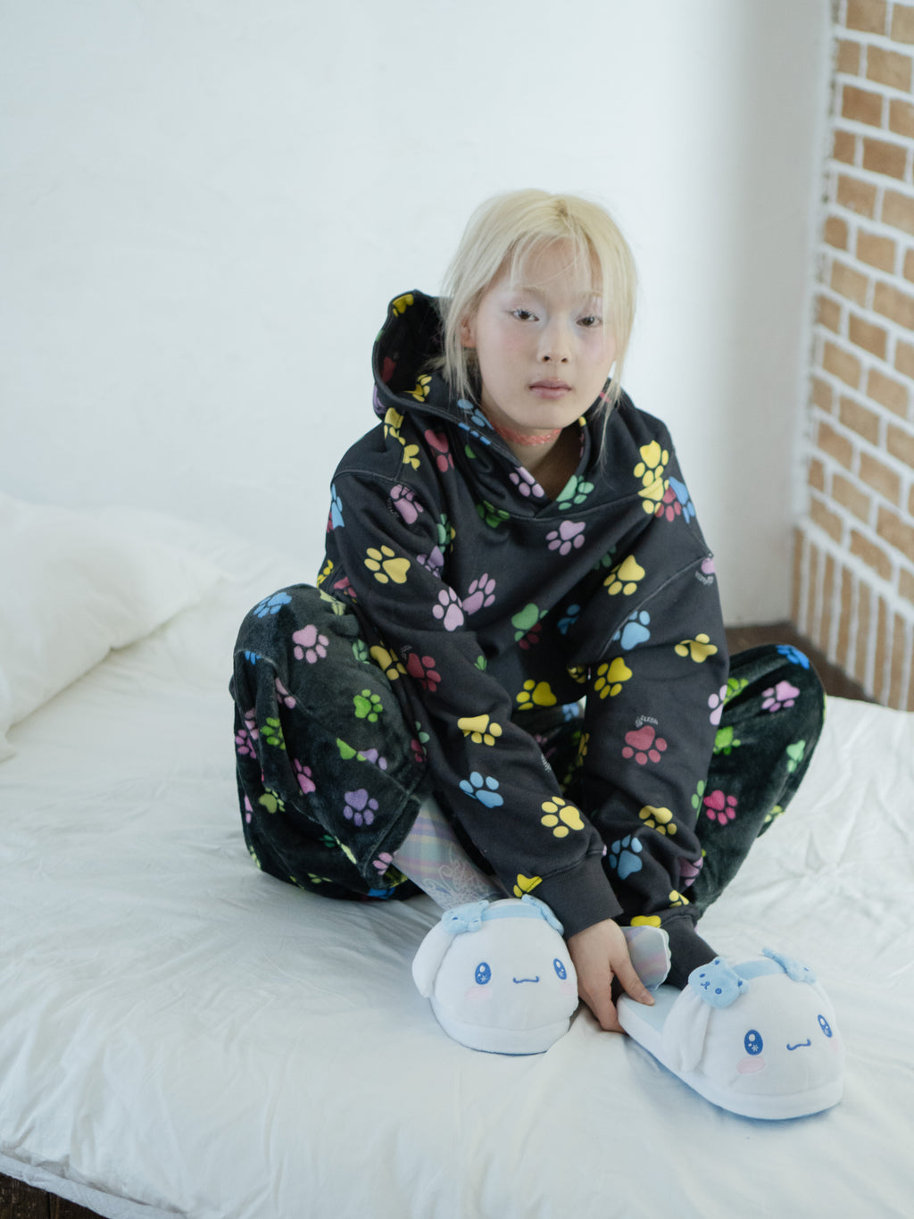 Paw Print Fleece Pants