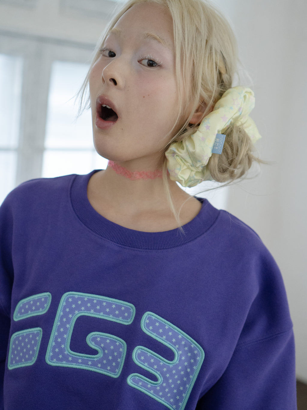 Patch Sweatshirt (Purple)