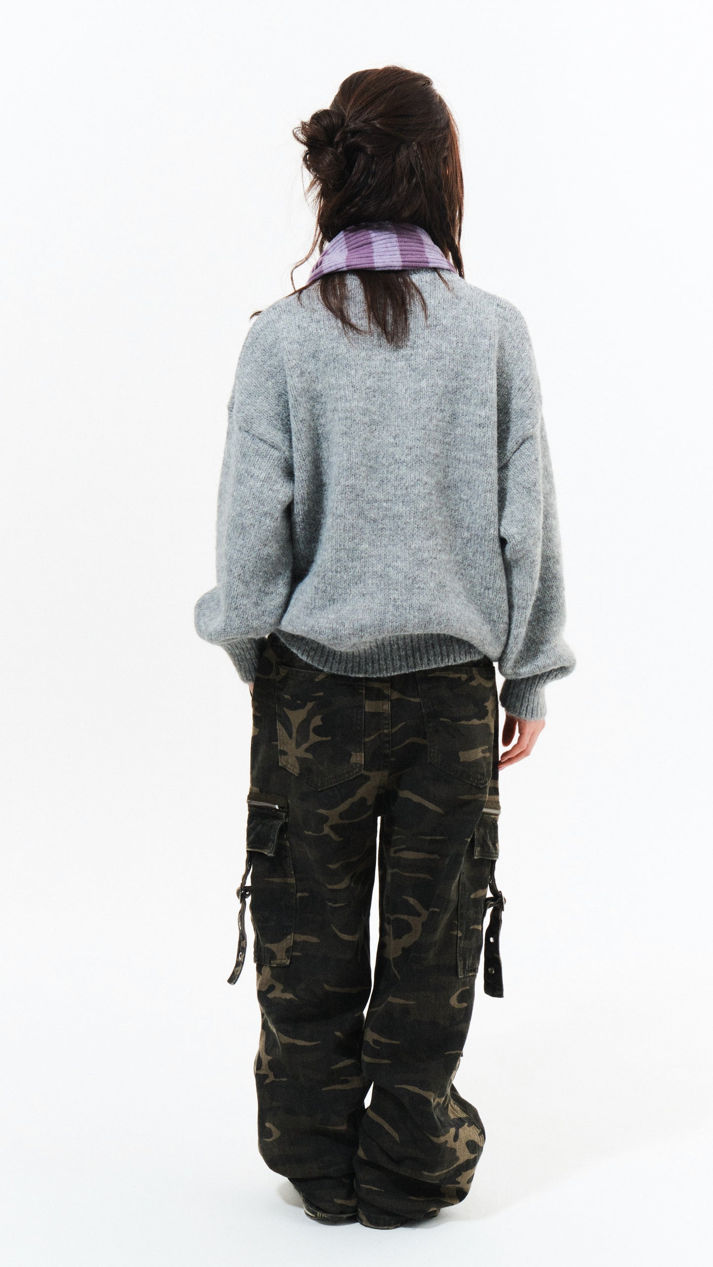 Camouflage cotton cargo pants