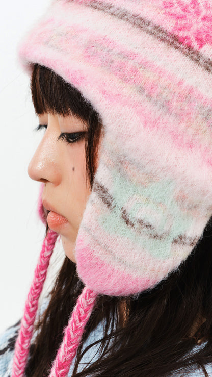 193 Mohair earflap beanie