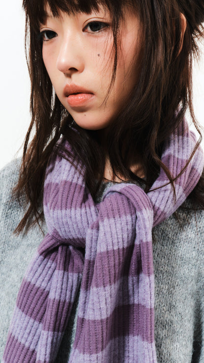 Candy stripe muffler (purple)