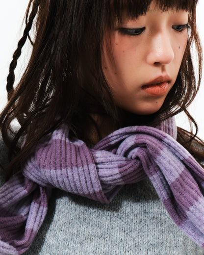 Candy stripe muffler (purple)