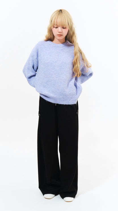 Pudding round knit knit (purple)