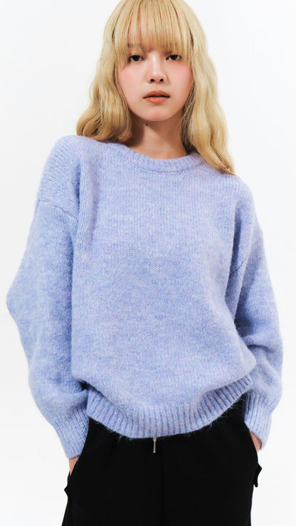 Pudding round knit knit (purple)